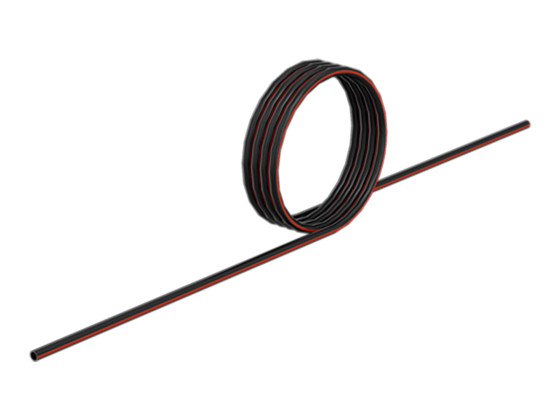 Plaströr 12x1,5 rödsvart (100m rulle)