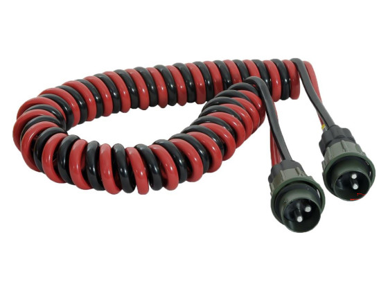 Spiralkabel 2-polig 4m komplett Nato