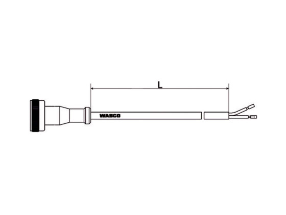 Kabel för lyftaxelventil kostal M27x1 2-ledare - Wabco 4495211500