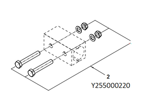 Bultsats (2 stk) för GZU dragstång - Y255000220