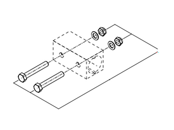 Bultsats (2 stk) för GZU dragstång - Y255000220