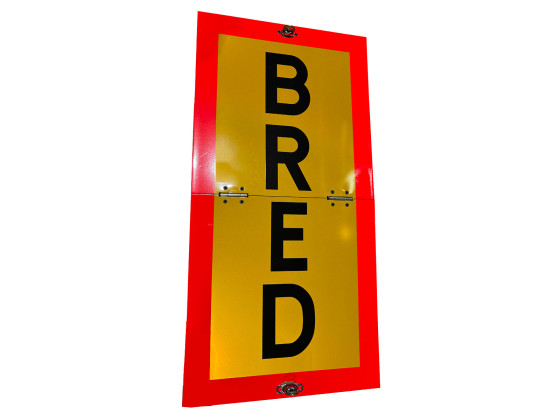 Skylt 300x600mm, vikbar, RF gångjärn, Horisontalt, BRED - 36.584.00