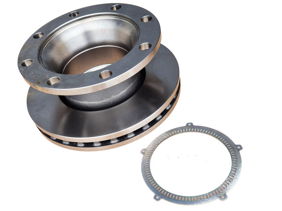 Bromsskiva 19,5" 8-bultad med bultad ABS-ring