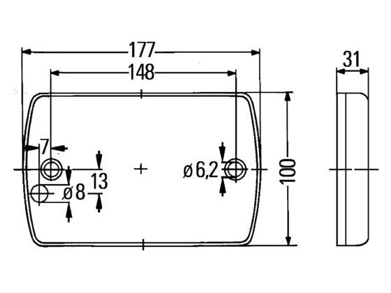 DuraLED-S Ryggelys. 12/24V. ADR