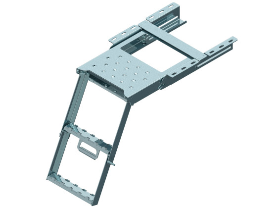 Utdragbar stege m/2 steg och plattform 421x471 mm  - TL818001