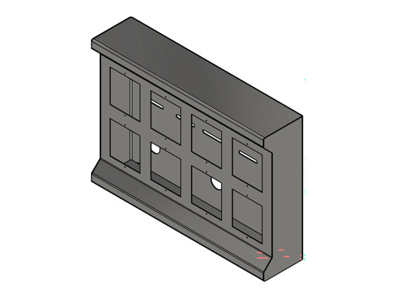 Bakljuslåda, dubbelradig 4x2 - Matt för lackering