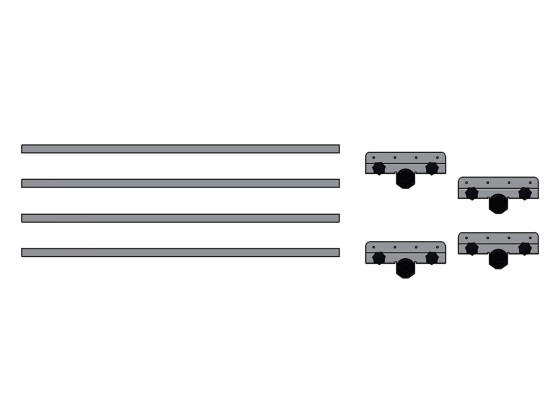 Bredmarkering m/lys, GodkSE/EU/NO kvadrat Sæt m/4 skilt