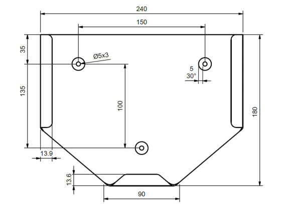 Skylthållare förbandsskylt RAL326H