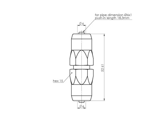 Rak röranslutning 6x1 - Wira 303 0606 5