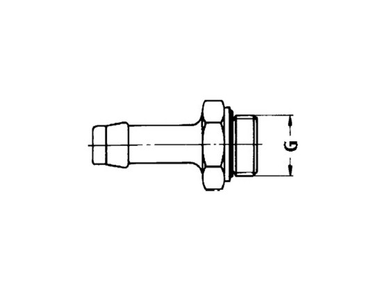 Slangnippel M16x1,5-ø13mm sl.