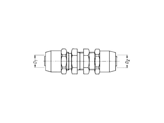 Rak skottgenomgång ø8-ø8 rör