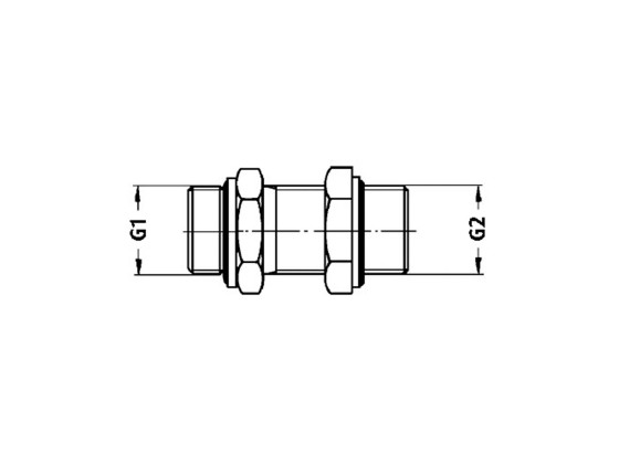 Skottnippel m22x1,5-m22x1,5