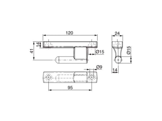 Övergångjärn 25x120mm