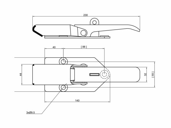 BEVOLA lås m/ögla zinkgalvat