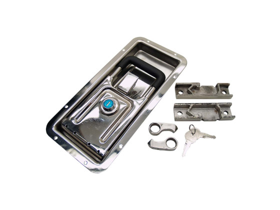 Dörrlås för inb. 15mm rostfri