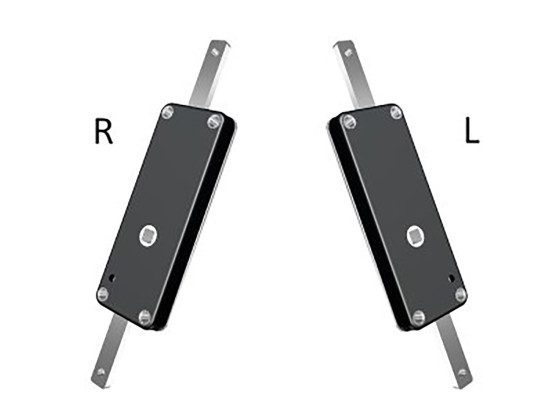 Lås 2 punkt i svart låda 210x80x21mm