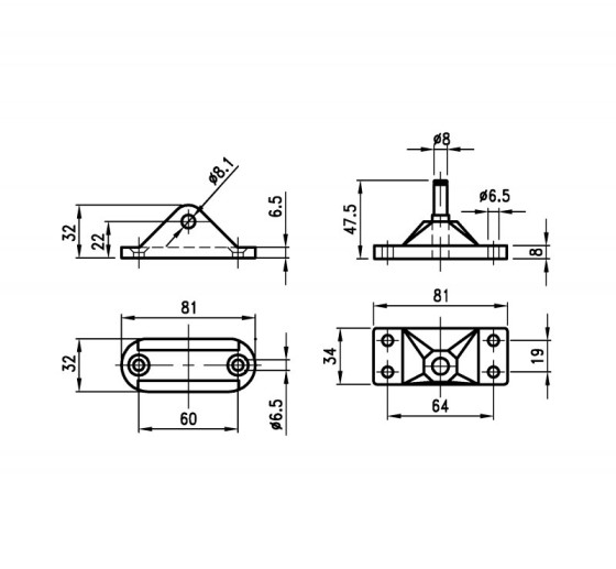 Monterings-set gaskolv plastb. Aluminium