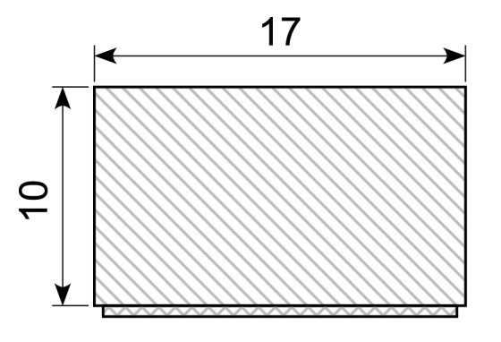 Skumlist 10x17mm m/tejp på en sida