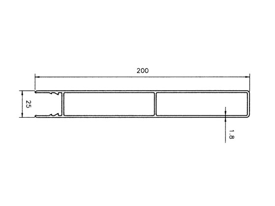 Överprofil 200mm 7,5m