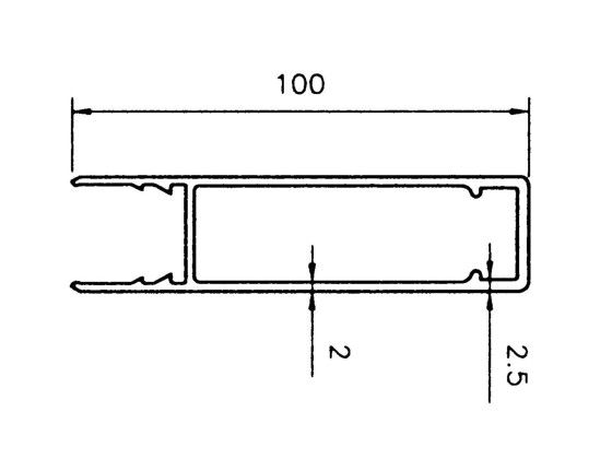 Överprofil 100mm / 2,5m