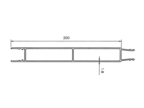 Mellanprofil alum. 7,5m