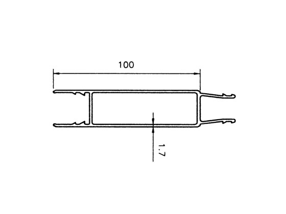 Mellanprofil 100mm 7,5m