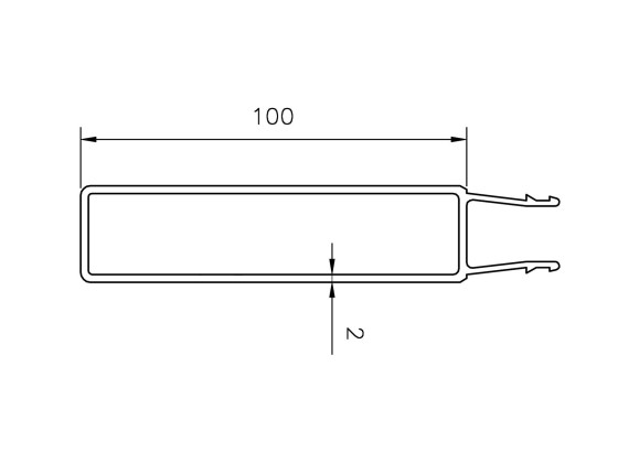 Underprofil 100mm / 5m