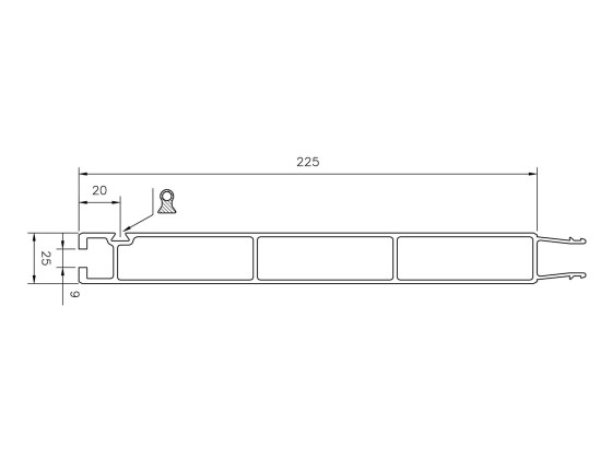 Underprofil 225mm / 5m