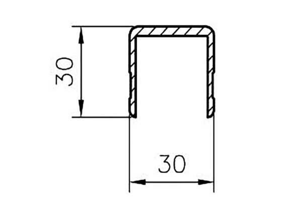 U profil 66-330 längd 6,0m