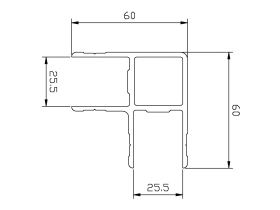 Hjørneprofil 6000mm, anod - Anodiceret 15my natur