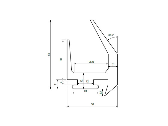 Gummilist f/ bakdörr 15m