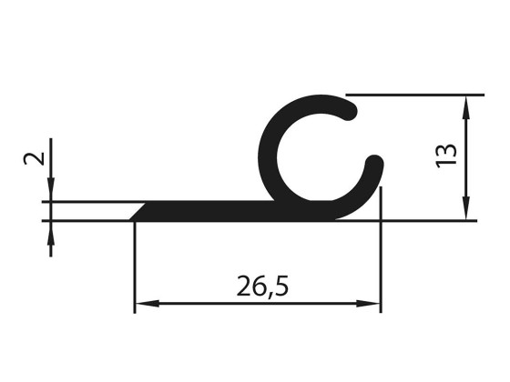 Karosseriprofil anod. 5,02m