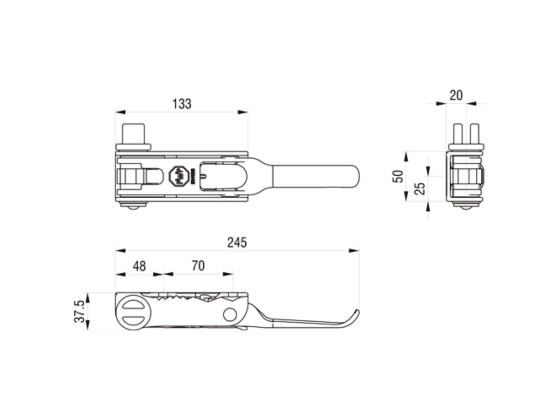 Kapellspännare PWP höger/fram vänster/bak