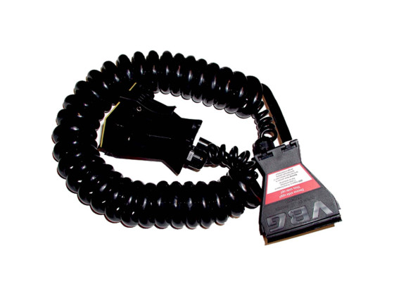 Spiralkabel m/kontakt VBG 17-polig