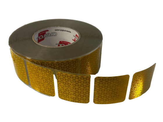 Reflexite reflexband Gul - 50x50mmx50M (Stickers)