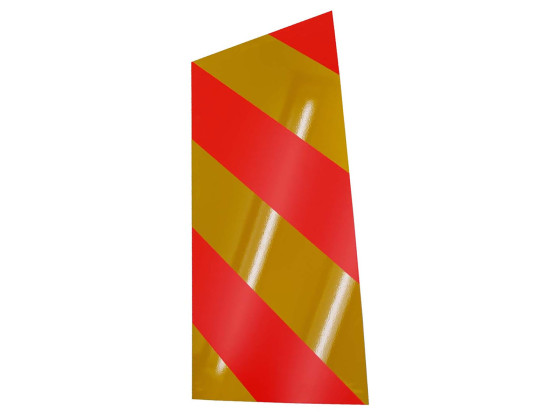 Reflex 525x250mm sidom. röd/gul höger norden