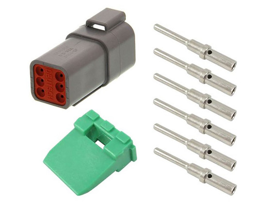 Kontakt deutsch 6-pin hane 13A för 498632 - 7802163