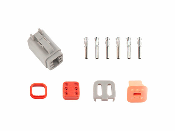 Kontaktstykke Deutch 6-pin, 13A, hun til 498631 - 7802166