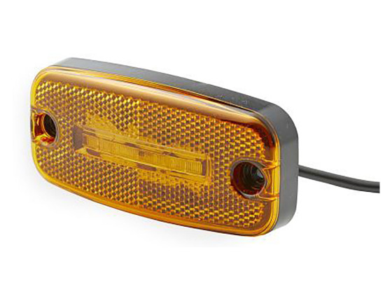 Markeringslampa Hella m/reflex gul 24V 5m