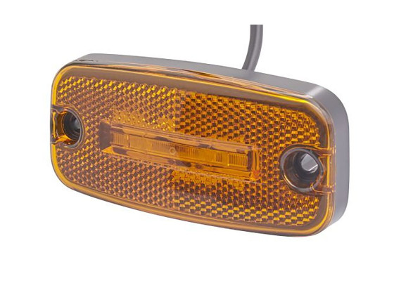 HELLA Markeringslampa LED Orange m/reflex, 12 Volt, 0.5m