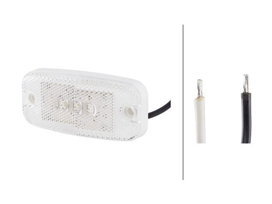 HELLA Positionsljus Gul m/klart glas, 12/24Volt