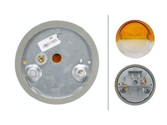 HELLA Blinklys Halogen 12V gul/hvit