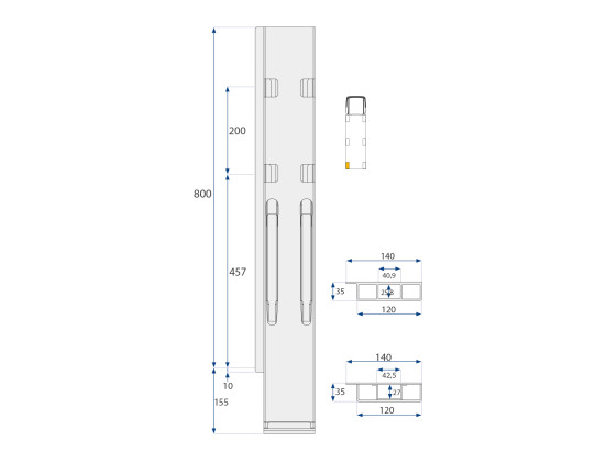 Kinnegrip K20 bakstolpe
