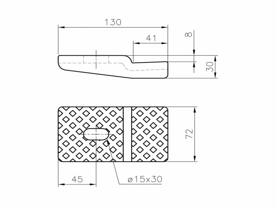 Bespændingskonsol galv f/12mm plade