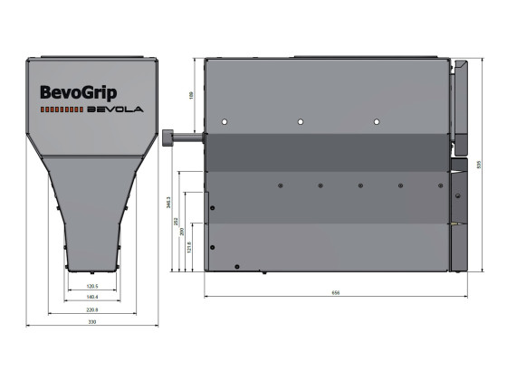 BevoGrip Y330/130 sandspridare Vänster m. kabel