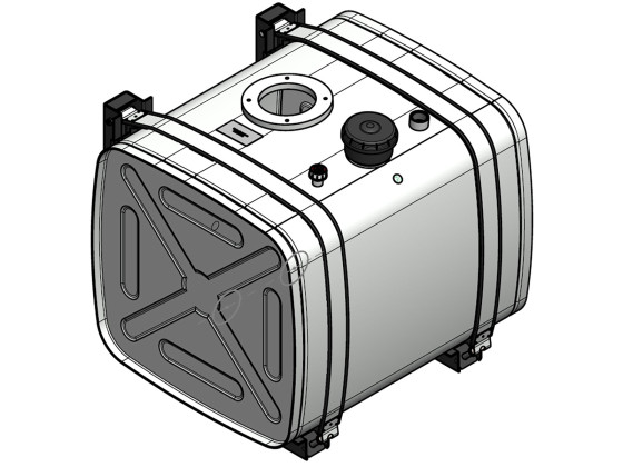 Hydraultank rostfri 200L L700xH600xD570mm u/filter