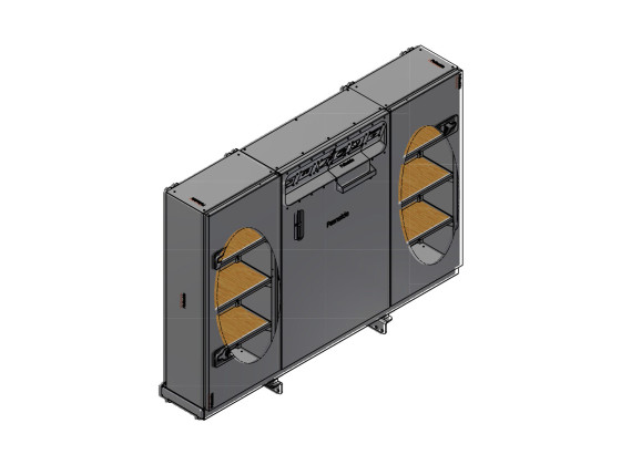 Kasse-/Tanksystem 250 ltr modul u.topskab