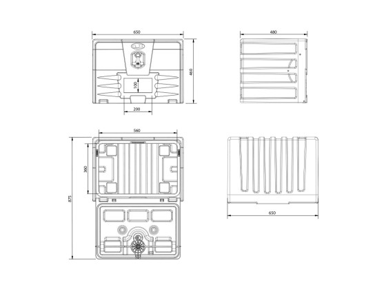 Verktygslåda plast LxHxD: 650/460/480 - JBZ650-50033