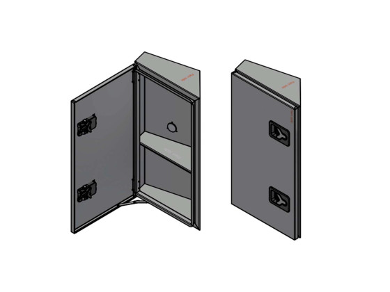 BevoBox rostfri Volvo bakvägg höger  - L560/400xH1000xD300/120