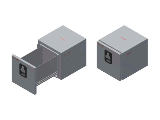 BevoBox alu LHD:400x400x470 m/låda  för DAF XG